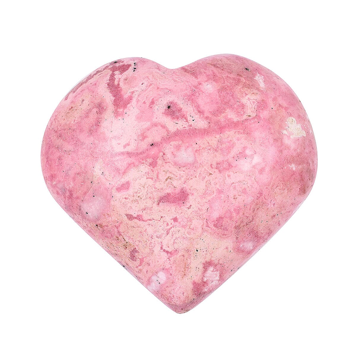 Gem Treasure From Peru- Rhodonite Pink Heart Decor (Size 55x57x28 mm) 750 Ct 7301844 0