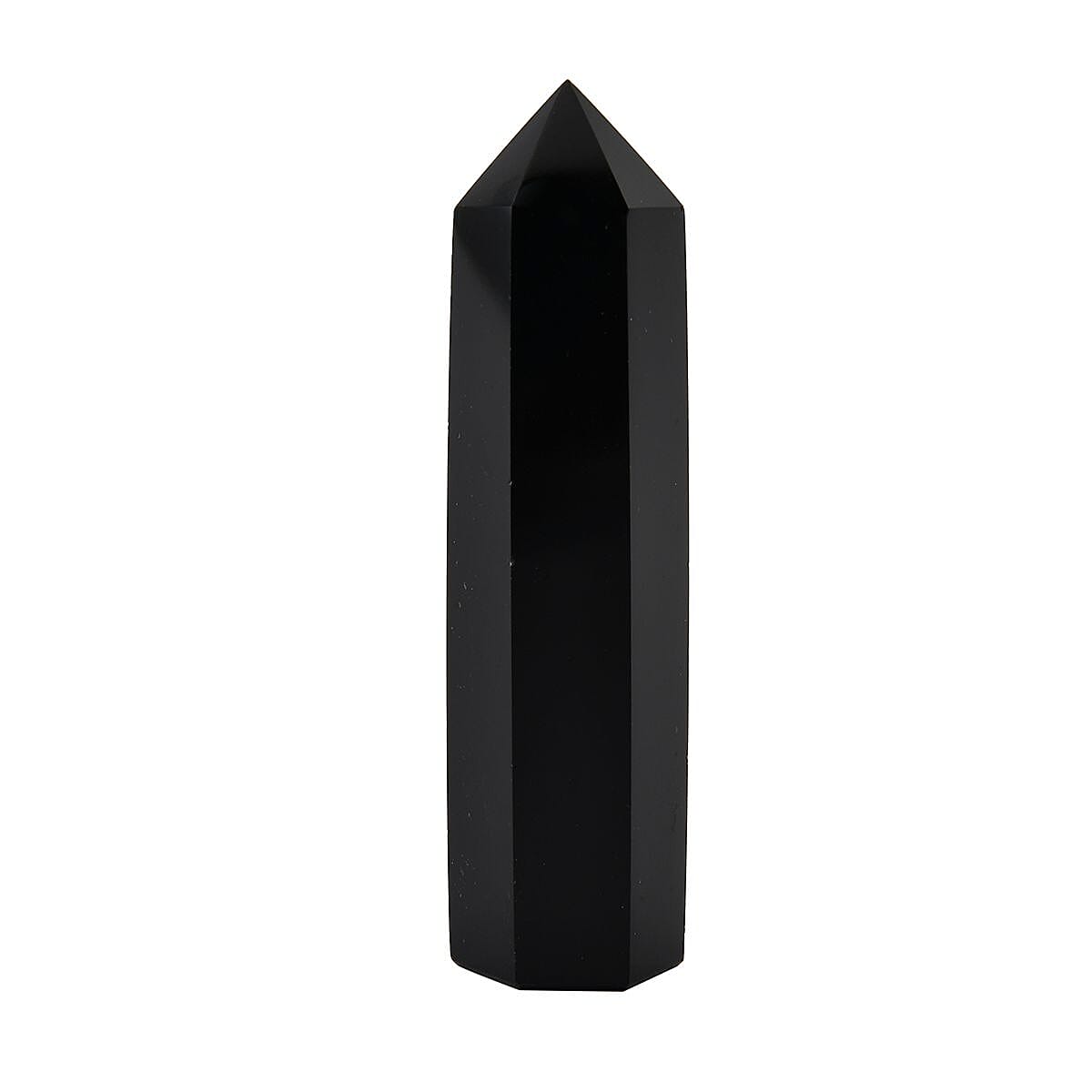 Gem Treasures - Pointed Black Obsidian Wand (Size 9x8 Cm) 280-450 Ct 7170380 0