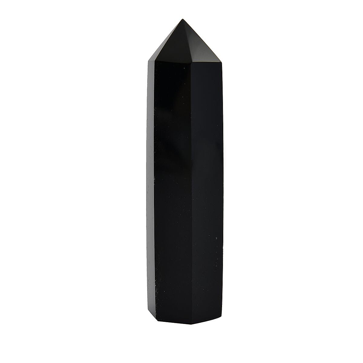 Gem Treasures - Pointed Black Obsidian Wand (Size 9x8 Cm) 280-450 Ct 7170380 3