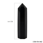 Gem Treasures - Pointed Black Obsidian Wand (Size 9x8 Cm) 280-450 Ct