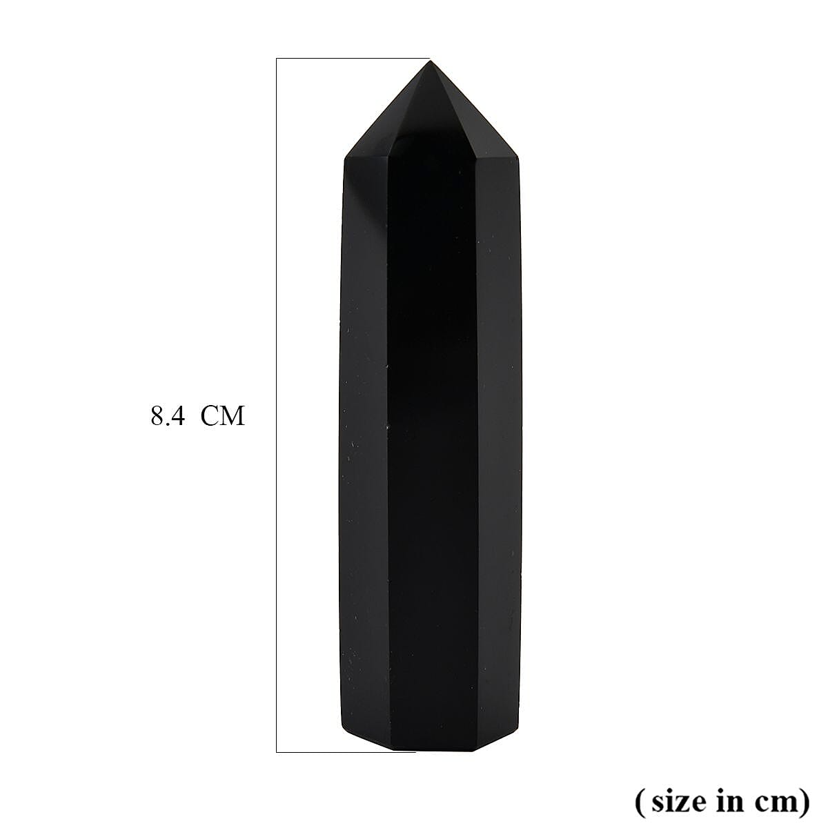Gem Treasures - Pointed Black Obsidian Wand (Size 9x8 Cm) 280-450 Ct 7170380 5