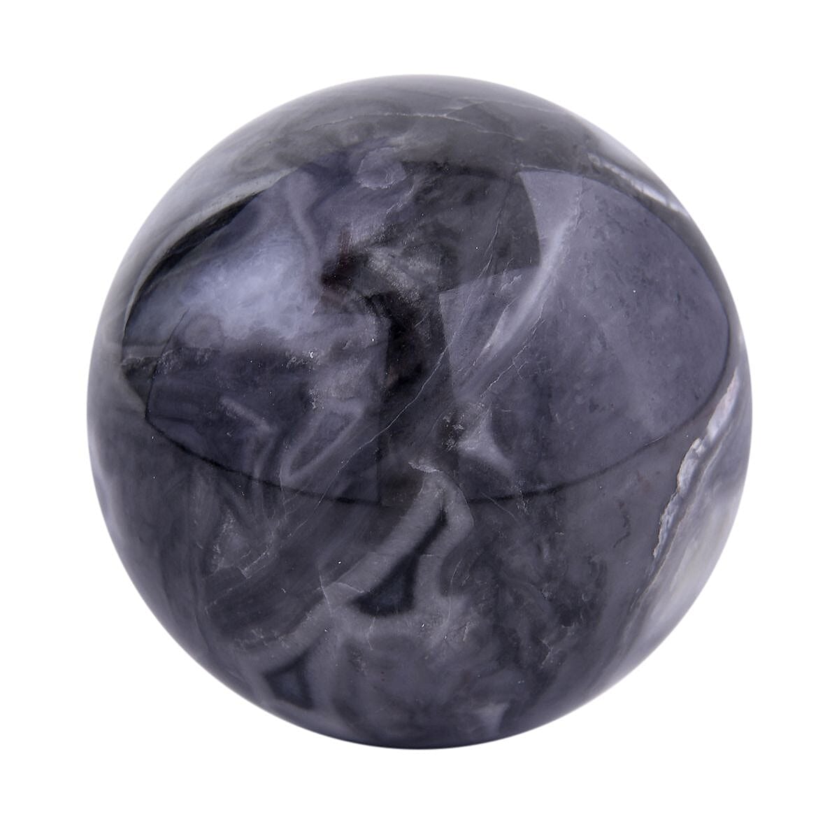 Gem Treasures - Round Black-Grey Marble (Size 5x6 Cm) 1200-1460 Ct. 7171034 0