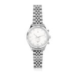 GENOA TIME V2 Miyota 2115 Quartz 3ATM WR Dragon Pattern & Crystal Dial & Silver Case Mens Watch with Silver Stainless Steel Strap