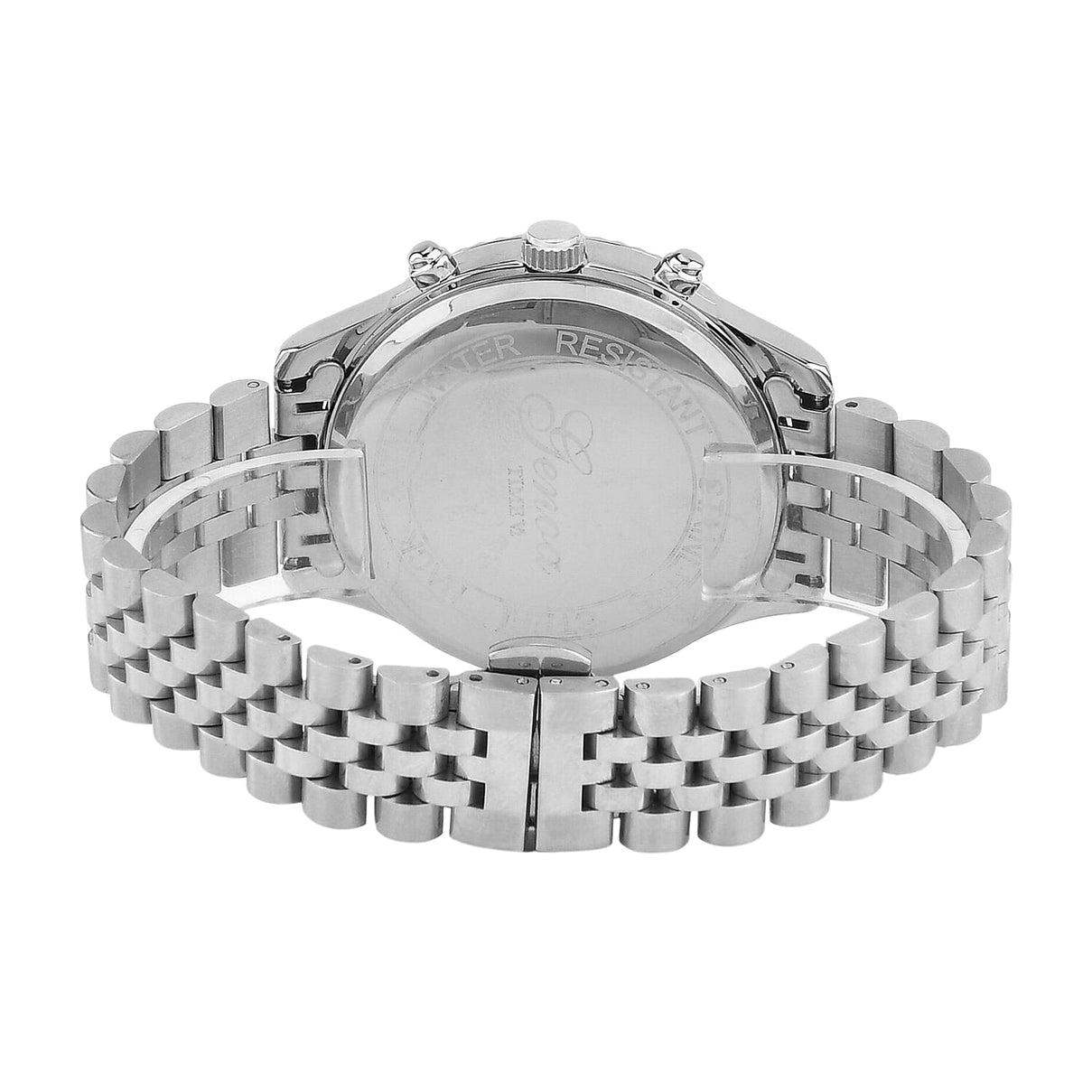 GENOA TIME V2 Miyota 2115 Quartz 3ATM WR Dragon Pattern &amp; Crystal Dial &amp; Silver Case Mens Watch with Silver Stainless Steel Strap 8376686 7