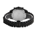 GENOA TIME V2 Miyota 2115 Quartz 3ATM WR Dragon Pattern & Crystal Dial & Black Case Mens Watch with Black Stainless Steel Strap