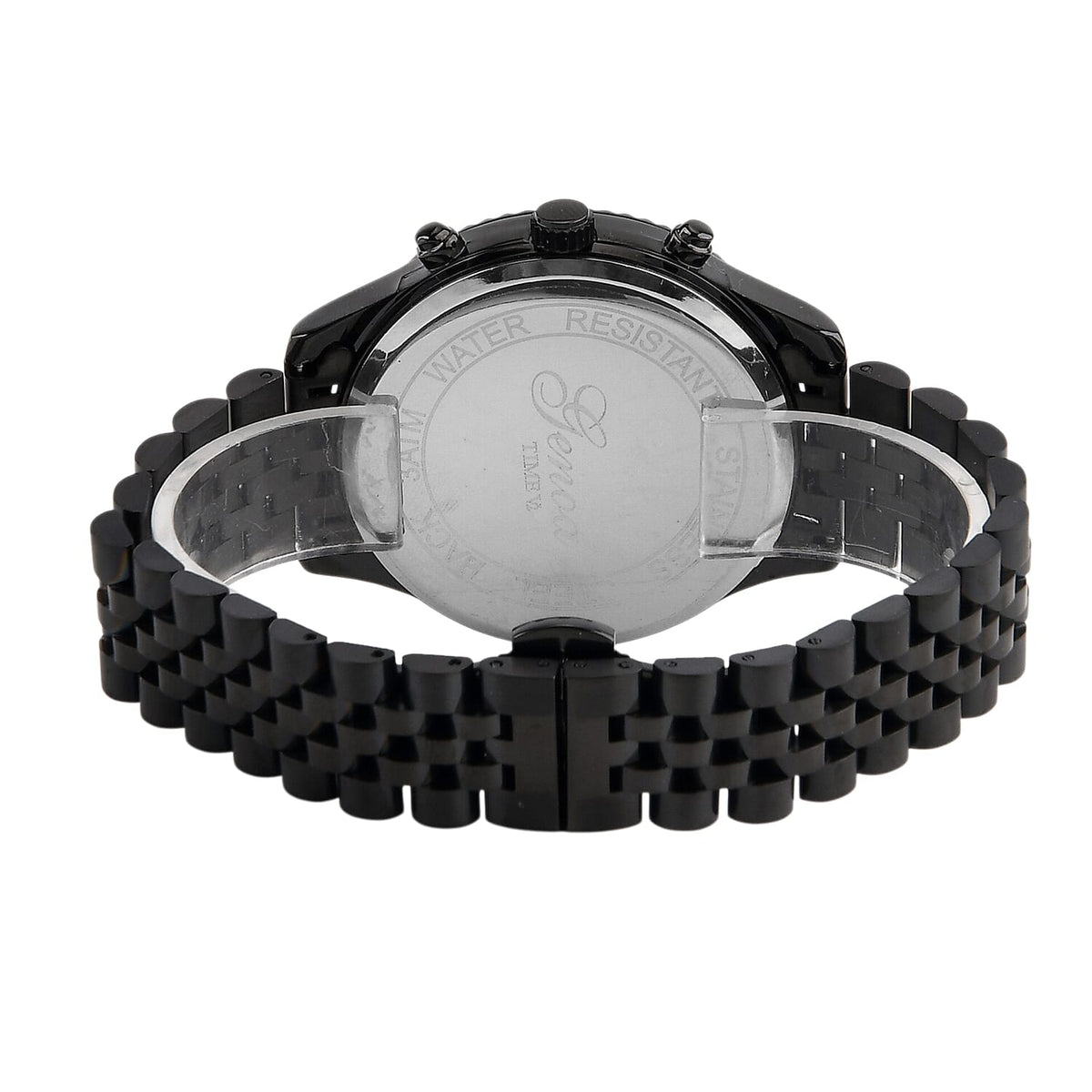 GENOA TIME V2 Miyota 2115 Quartz 3ATM WR Dragon Pattern &amp; Crystal Dial &amp; Black Case Mens Watch with Black Stainless Steel Strap V32519672 7