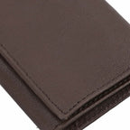 100% Genuine Leather Triflod Fold Men Wallet (RFID Protected) - Brown