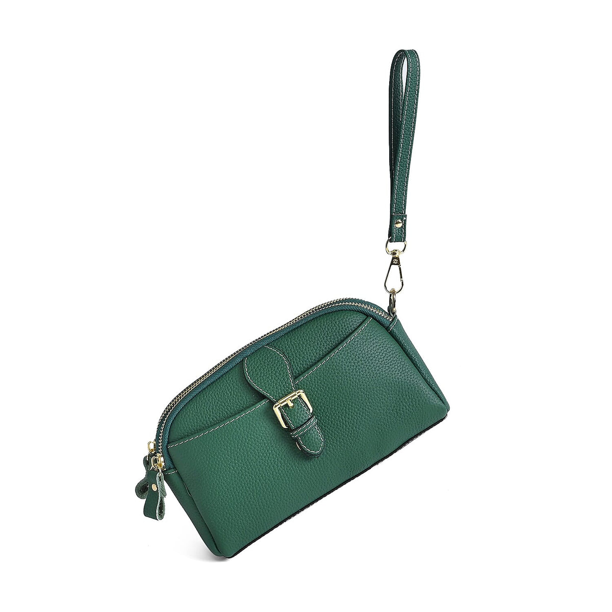 Genuine Leather Classic Crossbody Bag - Green 8040396 5