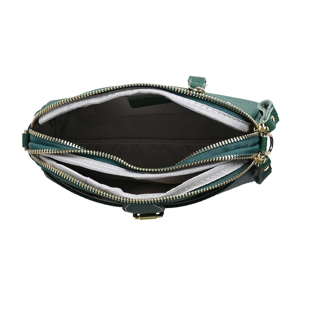 Genuine Leather Classic Crossbody Bag - Green 8040396 7