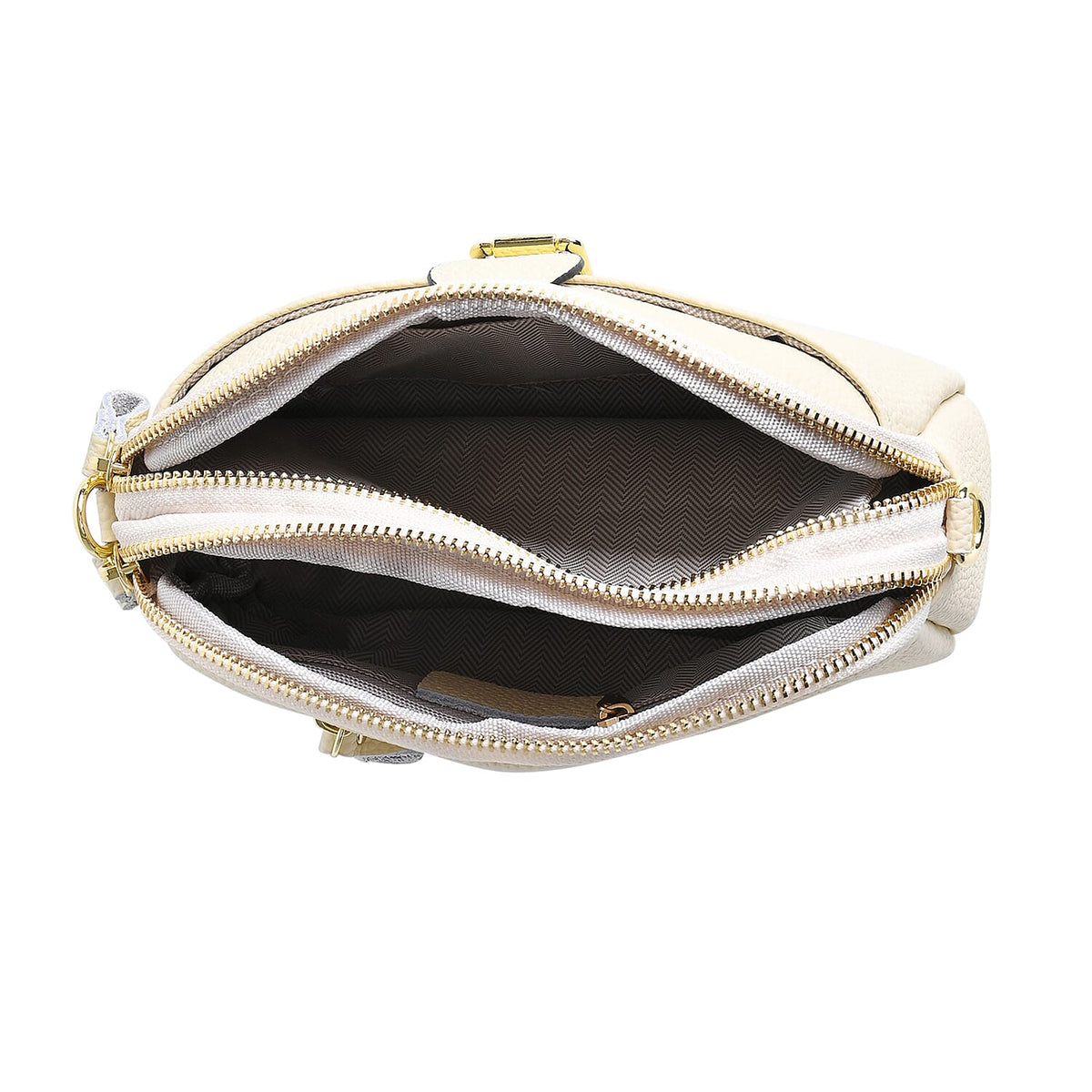 Genuine Leather Classic Crossbody Bag - Off White 8040399 7
