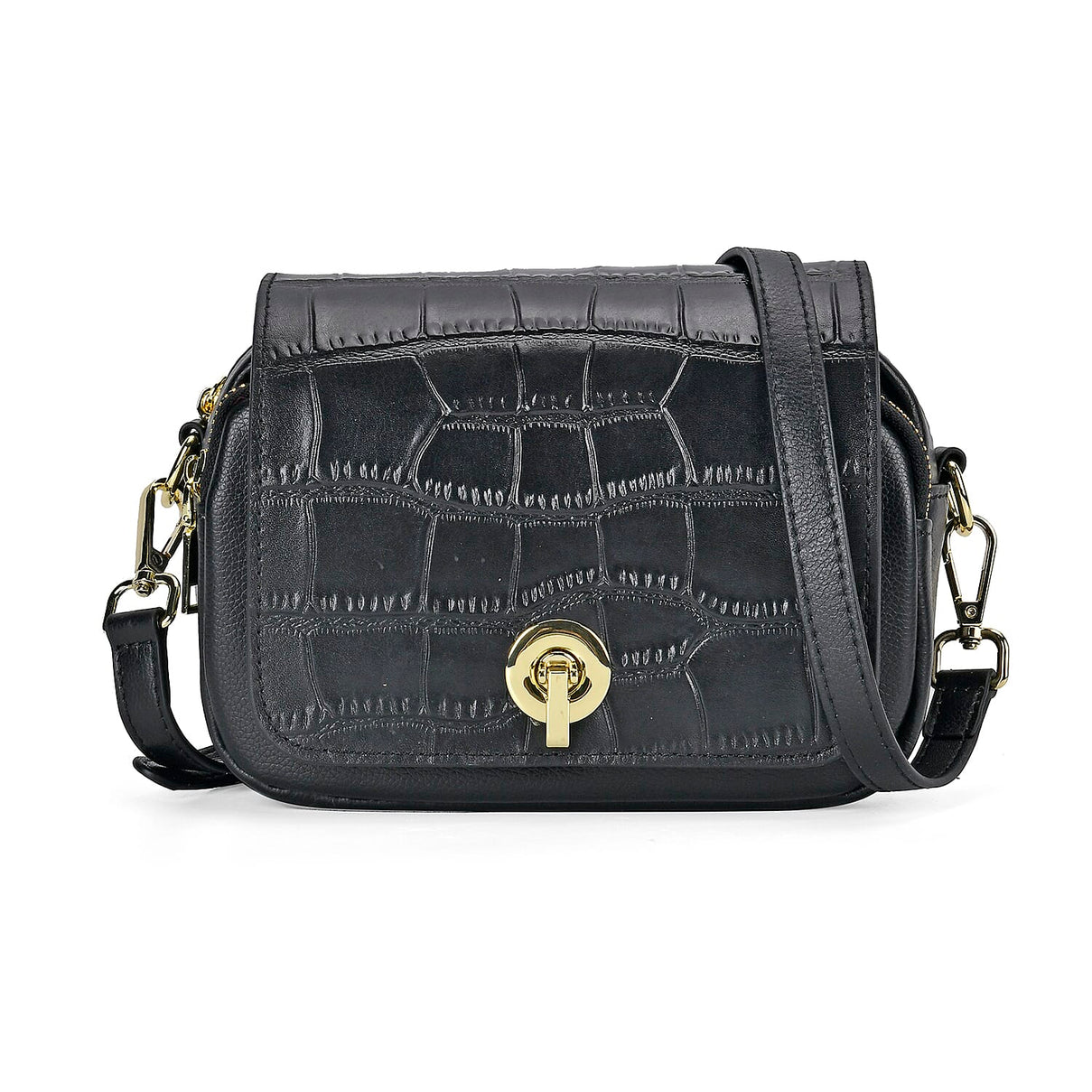 Sencilez Of Barcelona Genuine Leather Croc Embossed Crossbody Bag 7730327 0