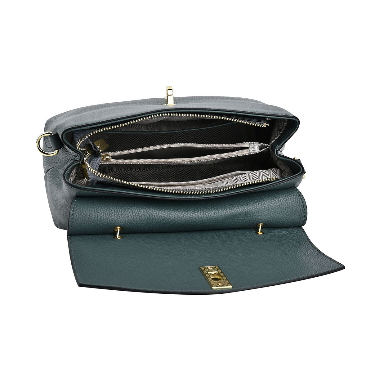 Genuine Leather Crocodile Embossed Crossbody Bag With 2 Strap - Blue 7585815 4