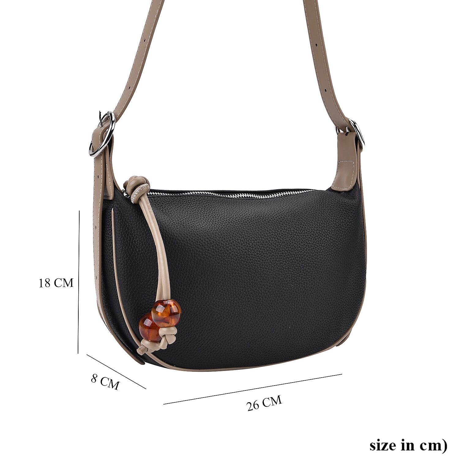 Genuine Leather Crossbody Bag â€“ Black 8040256 3