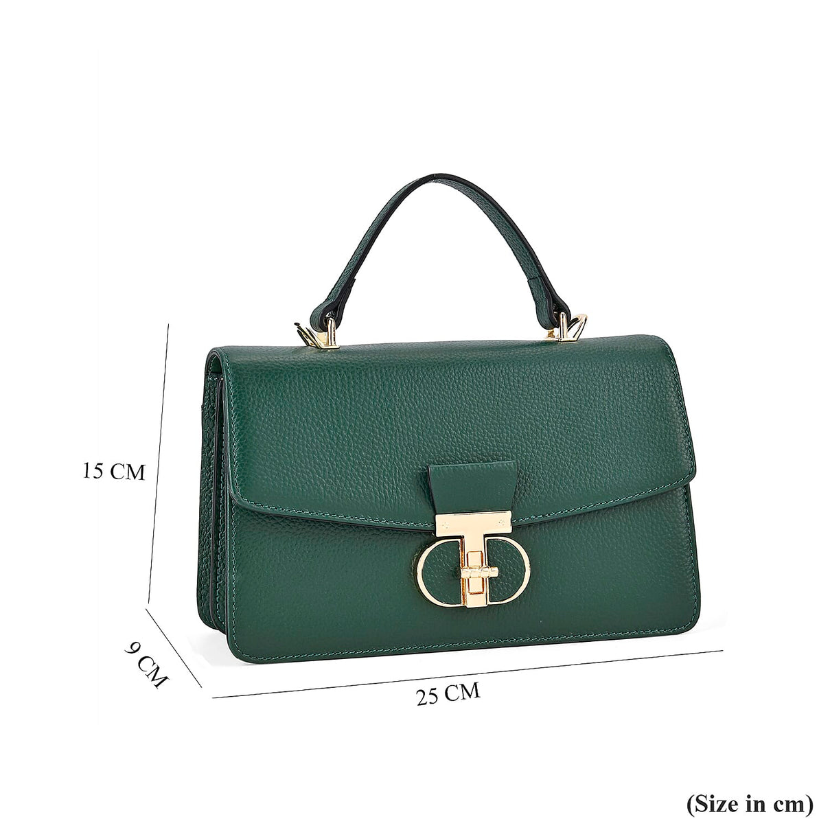 Genuine Leather Flap Crossbody Bag with Handle Drop 7730139 6
