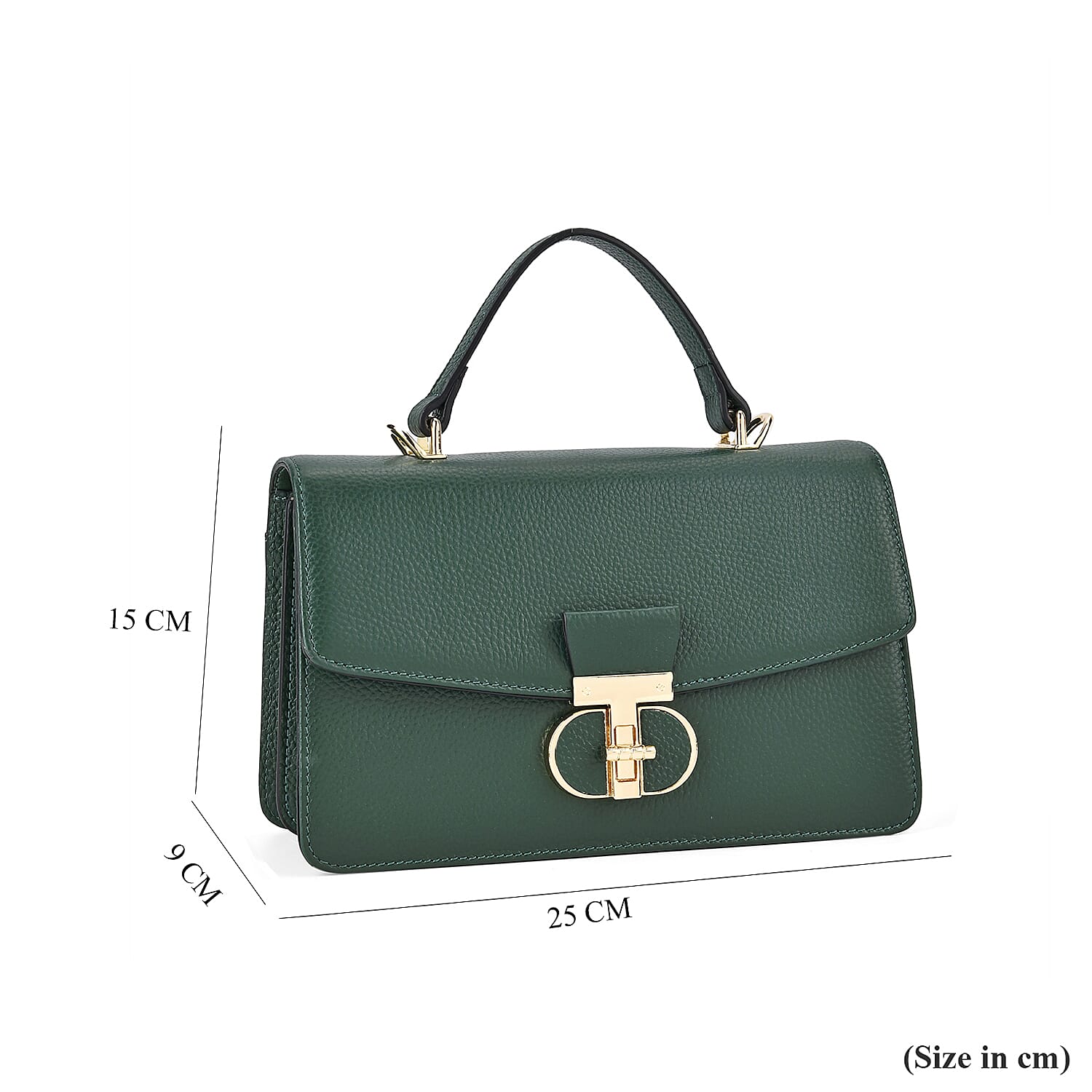 Genuine Leather Flap Crossbody Bag with Handle Drop 7730139 6
