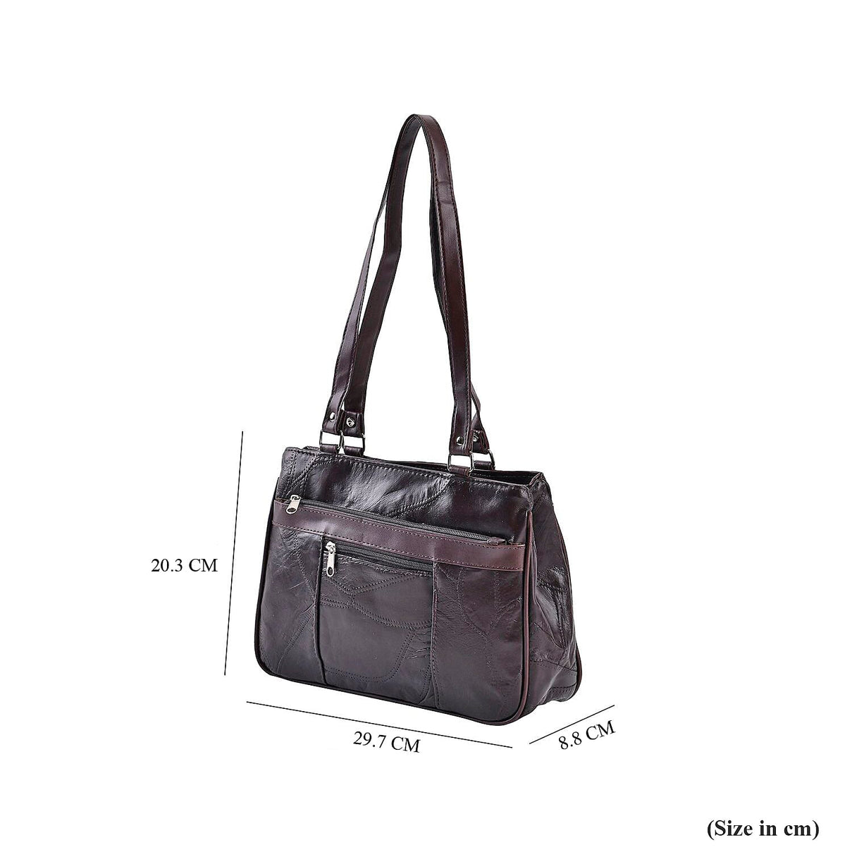 One Time Closeout Deal - Genuine Leather Crossbody Bag - Brown 7638646 5