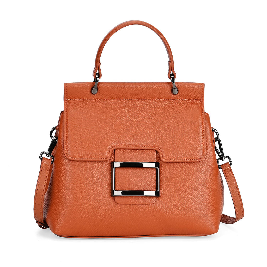 Genuine Leather Crossbody Bag (Size 25x11x22 cm) - Tan