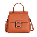 Genuine Leather Crossbody Bag (Size 25x11x22 cm) - Tan