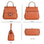 Genuine Leather Crossbody Bag (Size 25x11x22 cm) - Tan
