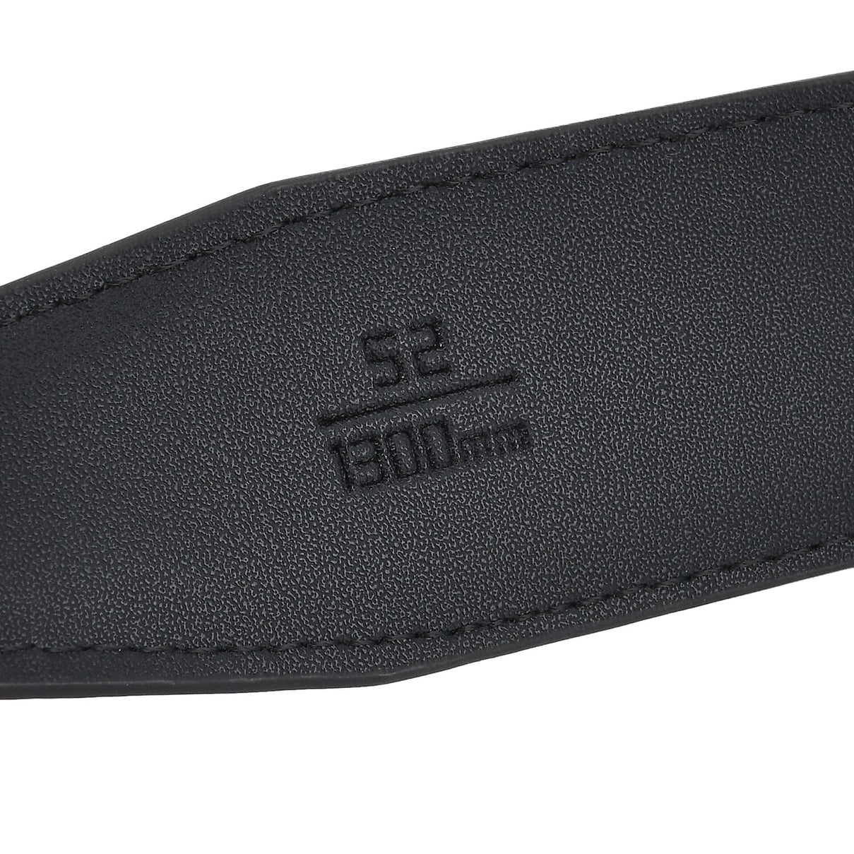 Genuine Leather Unisex Belt with Interlocking Circular Buckle (115 CM, Medium) - Black 8423048 7
