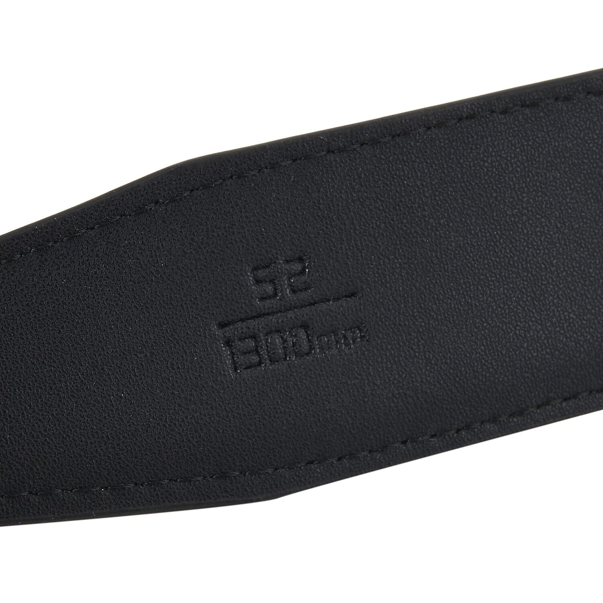 Genuine Leather Unisex Belt with Interlocking Circular Buckle (130 CM, Large) - Black 8423046 7