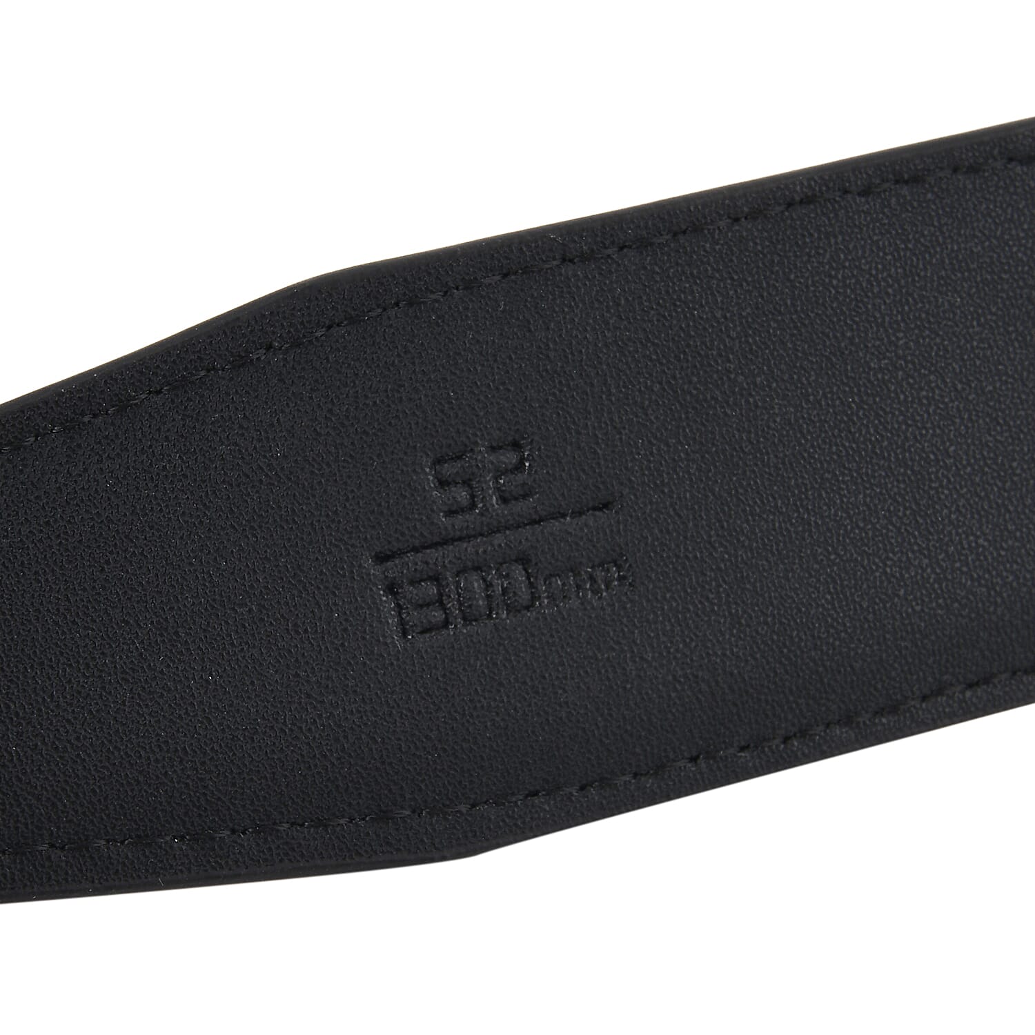 Genuine Leather Unisex Belt with Interlocking Circular Buckle (130 CM, Large) - Black 8423046 7