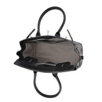 DESIGNER CLOSEOUT - Luxury Crocodile Embossed Genuine Leather Handbag with Detachable Long Strap - Black