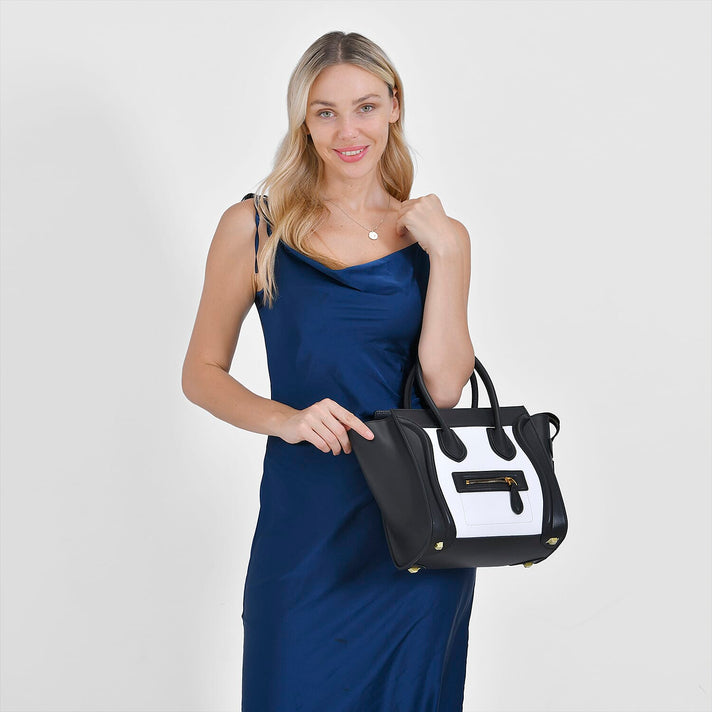 Genuine Leather Micro Luggage Tote Bag 7862986 2