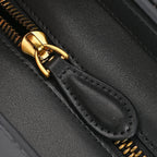 CLOSEOUT OFFER - DESIGNER INSPIRED 100% Genuine Leather Crossbody Bag with Handle Drop - Black - White