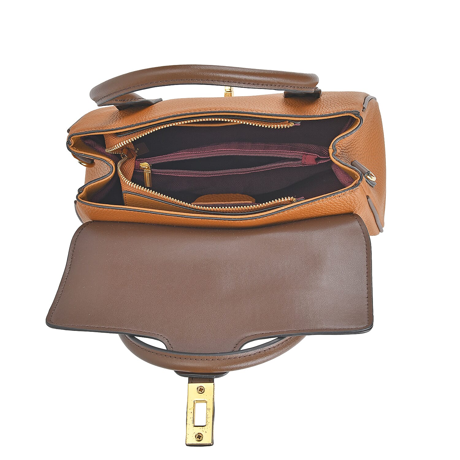 Genuine Leather Patchwork Crossbody Bag With Wide Detachable Strap 7775744 5