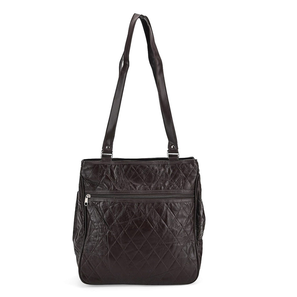 One Time CloseOut-Genuine Leather Tote Bag (Size 30x10x33 cm) - Brown