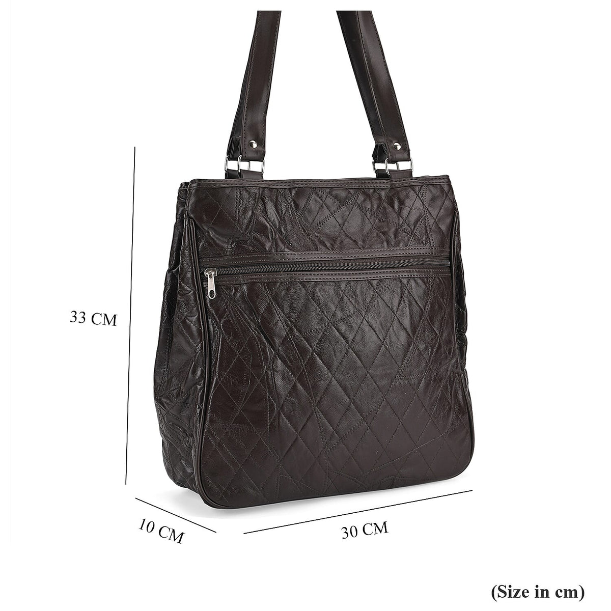 One Time CloseOut-Genuine Leather Tote Bag (Size 30x10x33 cm) - Brown 8099133 7