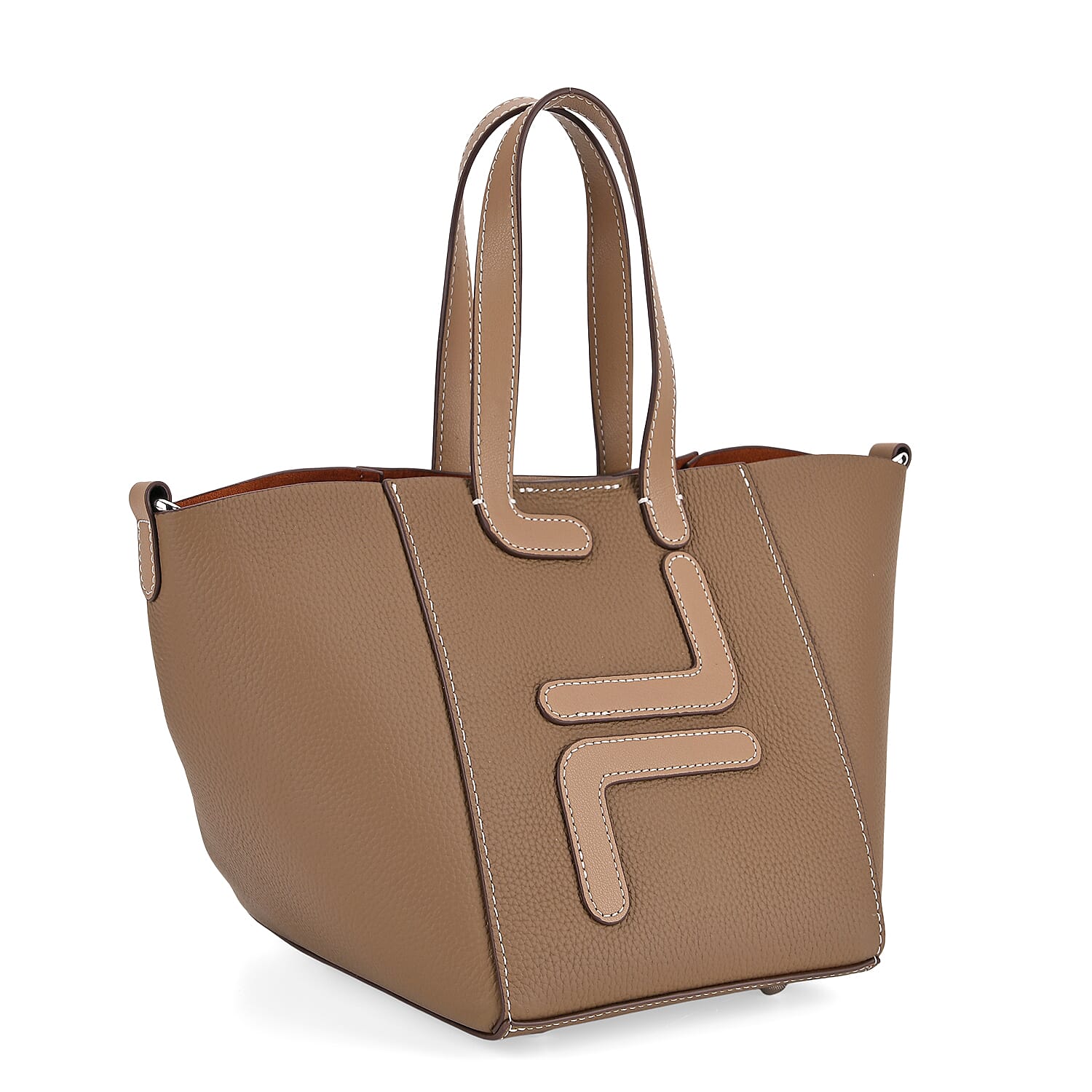 Set of 2 Genuine Leather Bucket Bag and Pouch 8162264 7