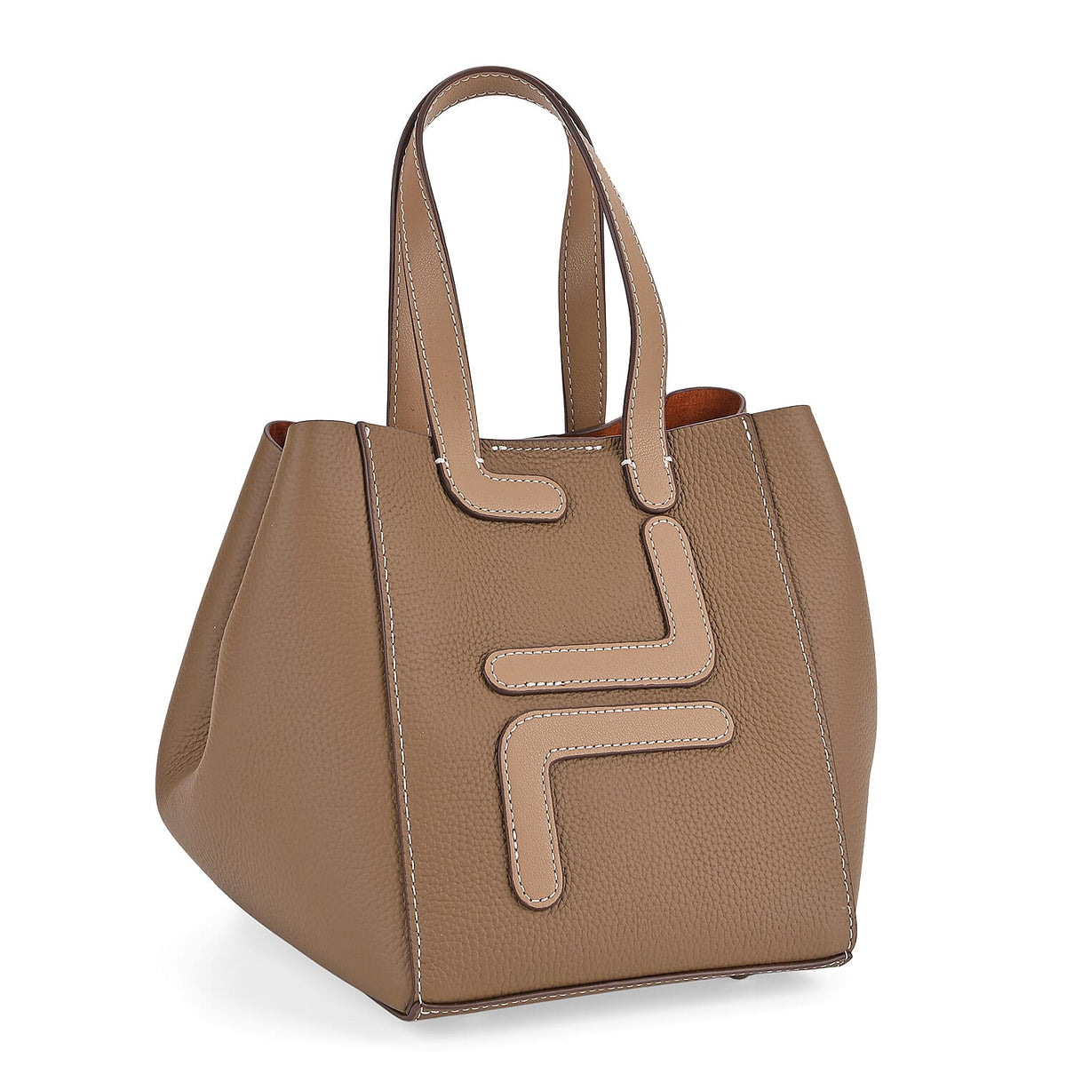 Set of 2 Genuine Leather Bucket Bag and Pouch 8162264 8