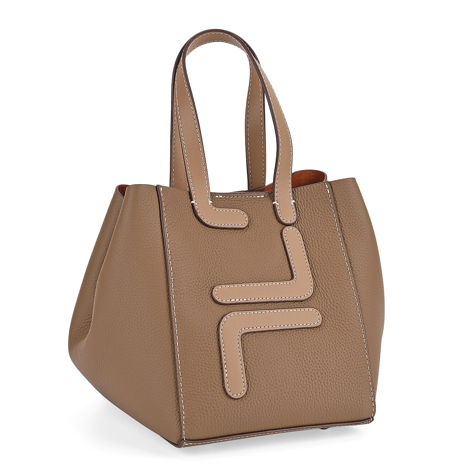 Set of 2 Genuine Leather Bucket Bag and Pouch 8162264 8