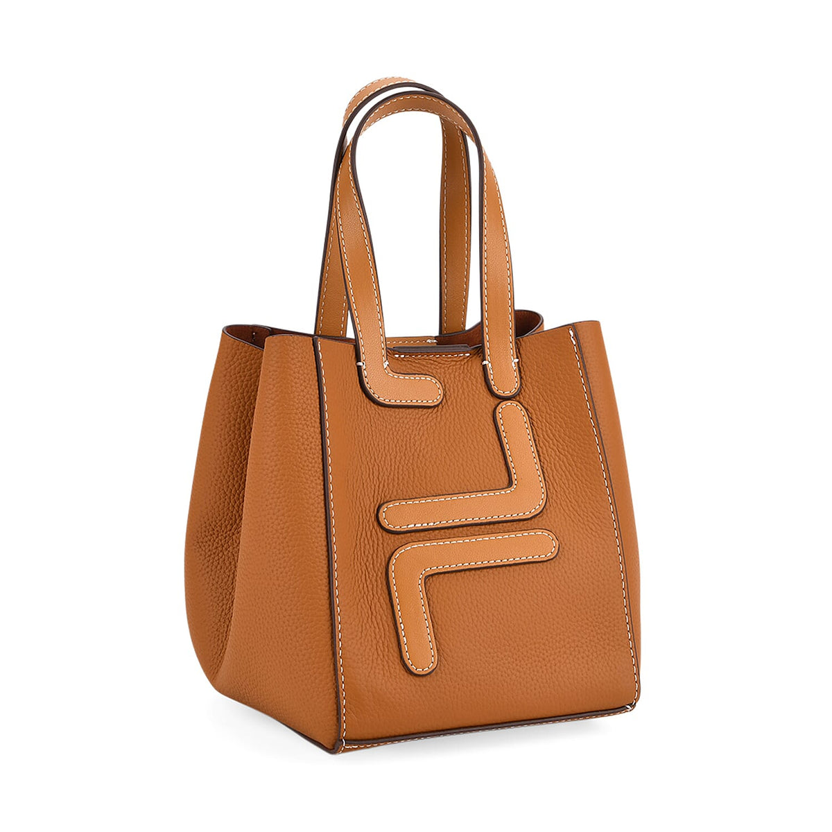 Set of 2 Genuine Leather Bucket Bag and Pouch V32520738 7