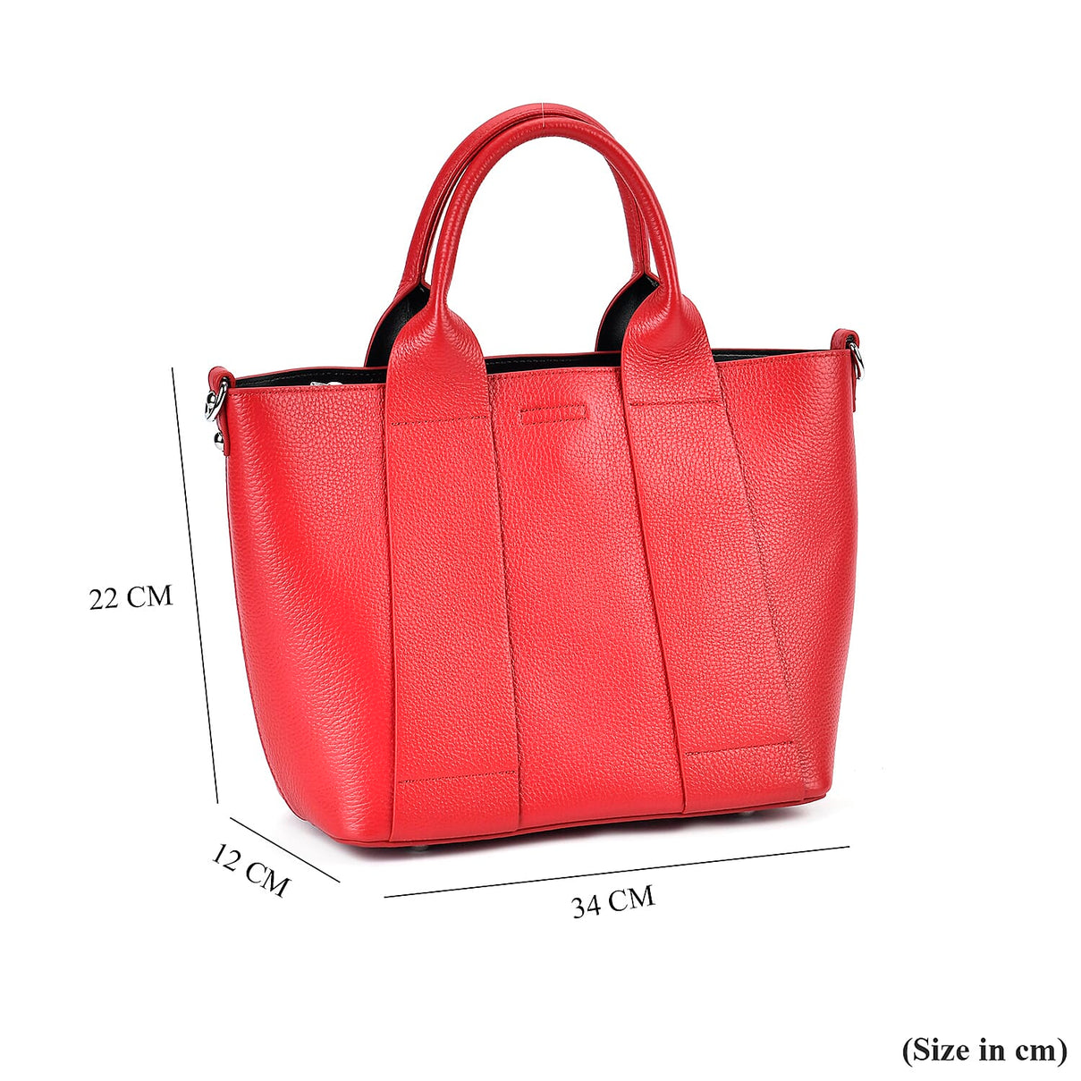 Genuine Leather Solid Bag with Long Shoulder Strap 7710131 7
