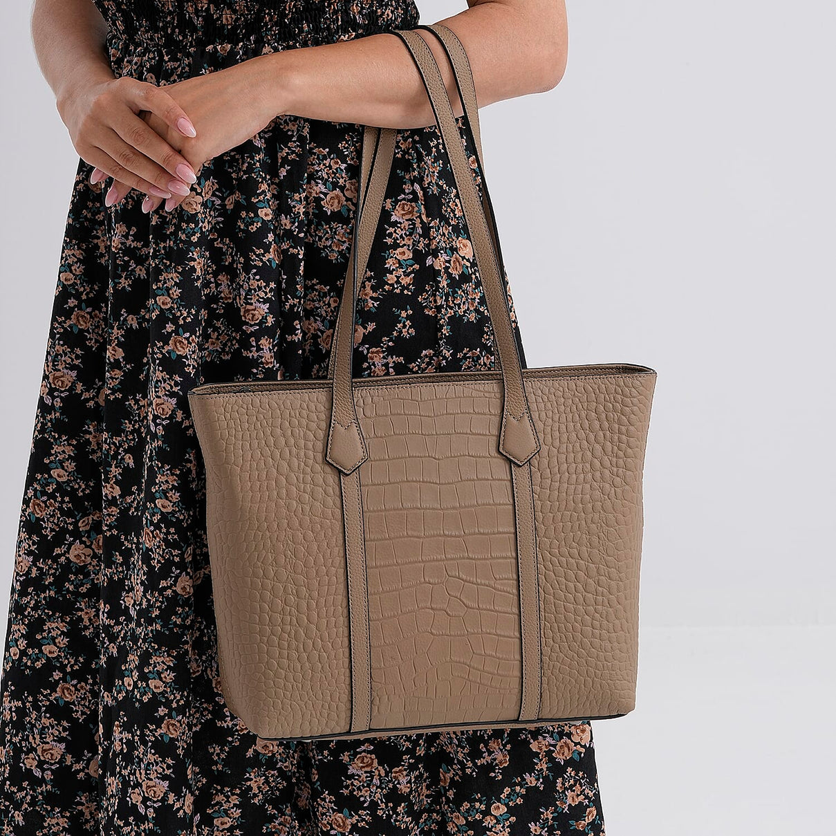 Genuine Leather Classic Tote Bag - Brown 8213630 2