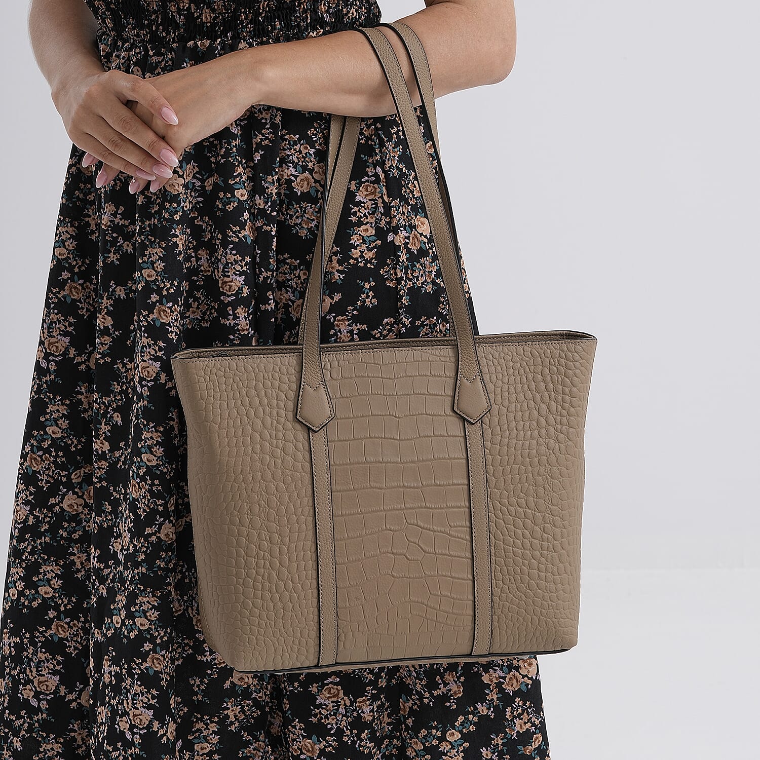 Genuine Leather Classic Tote Bag - Brown 8213630 2