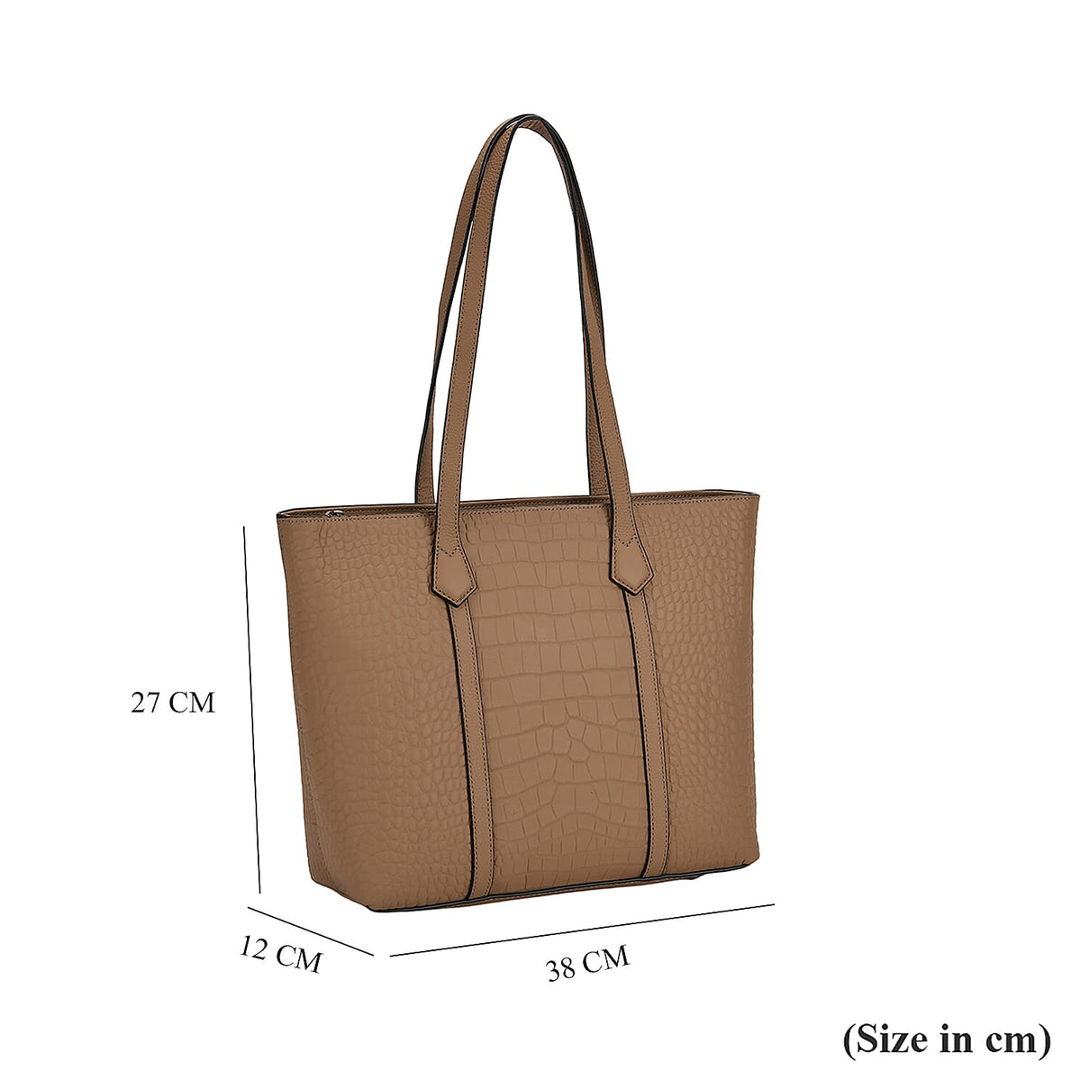 Genuine Leather Classic Tote Bag - Brown 8213630 6