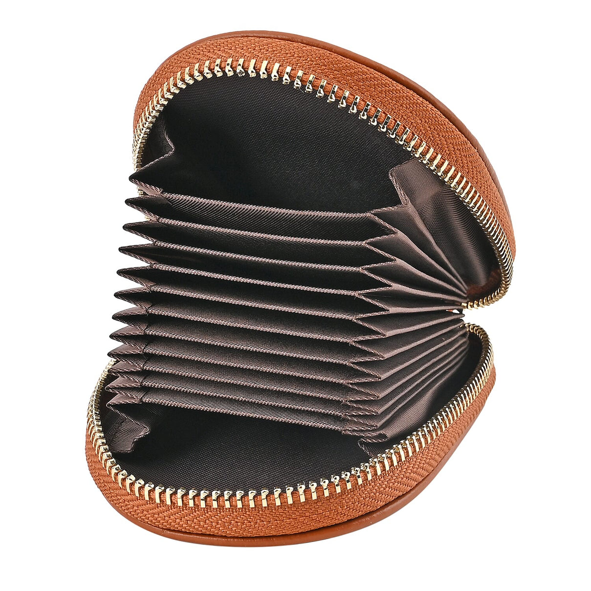 Genuine Leather Penguin Card Wallet with Keychain &amp; RFID Technology - Tan 7629692 5