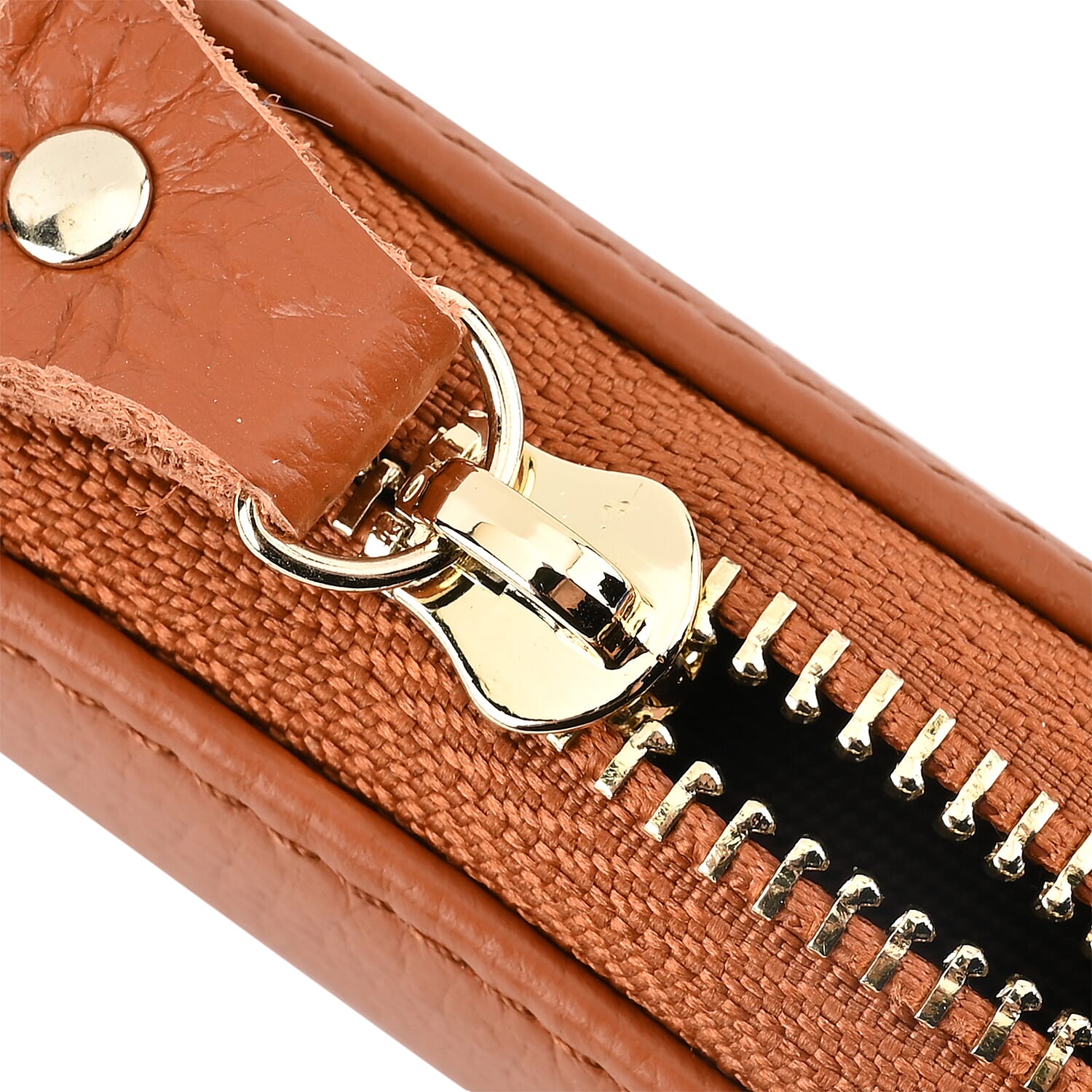 Genuine Leather Penguin Card Wallet with Keychain &amp; RFID Technology - Tan 7629692 6