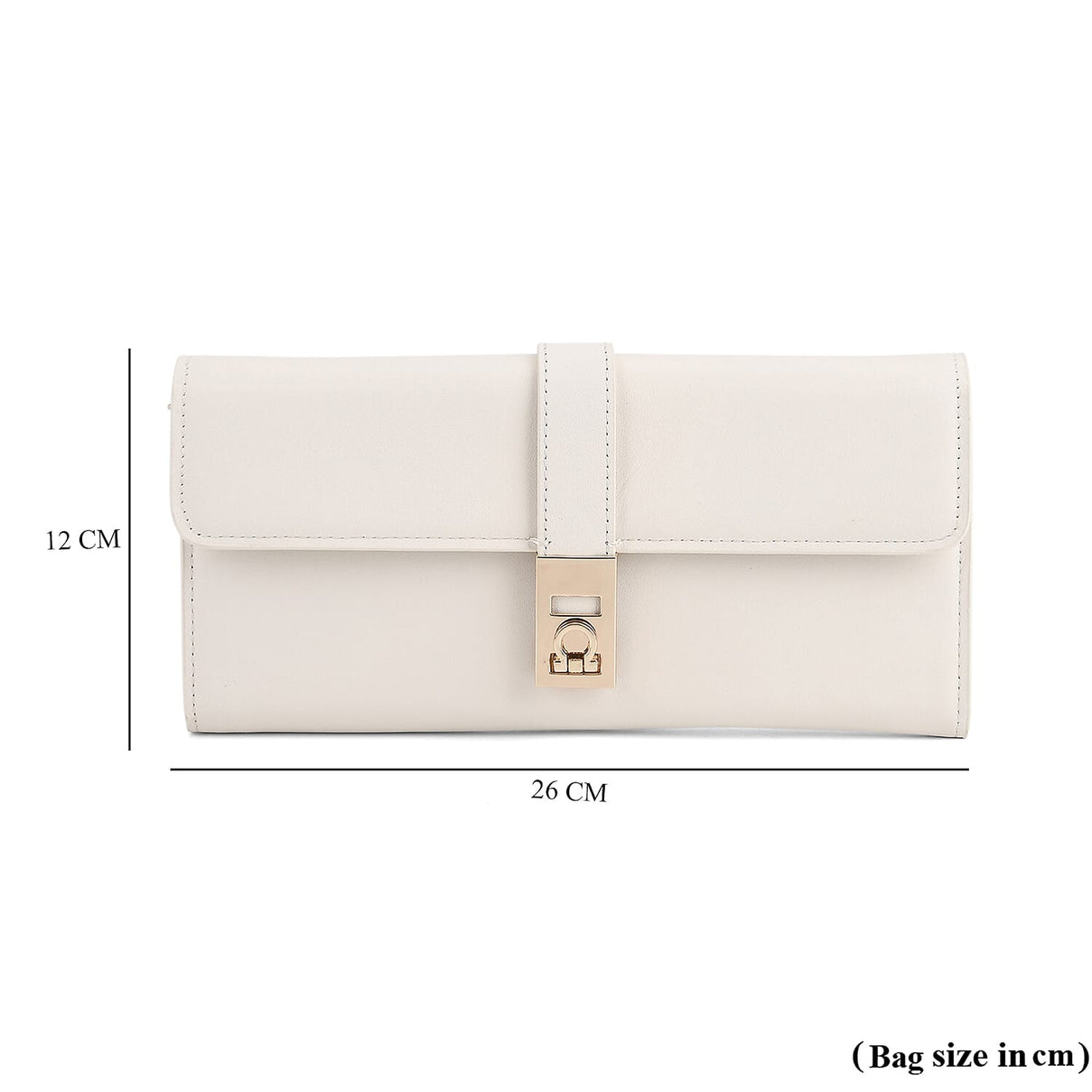Genuine Leather RFID Blocking Travel Clutch with Chain Strap - White V32513538 6