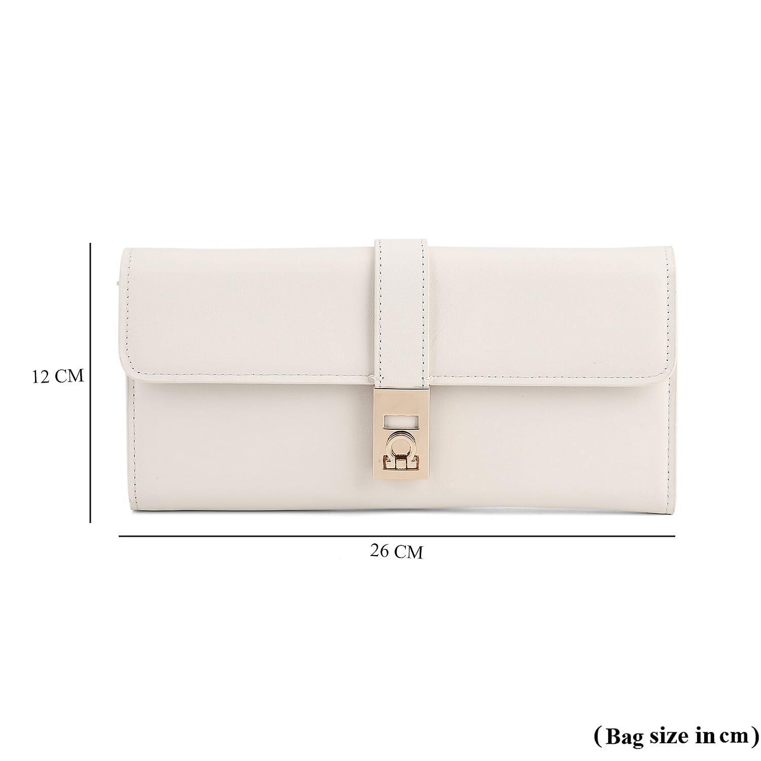 Genuine Leather RFID Blocking Travel Clutch with Chain Strap - White V32513538 6