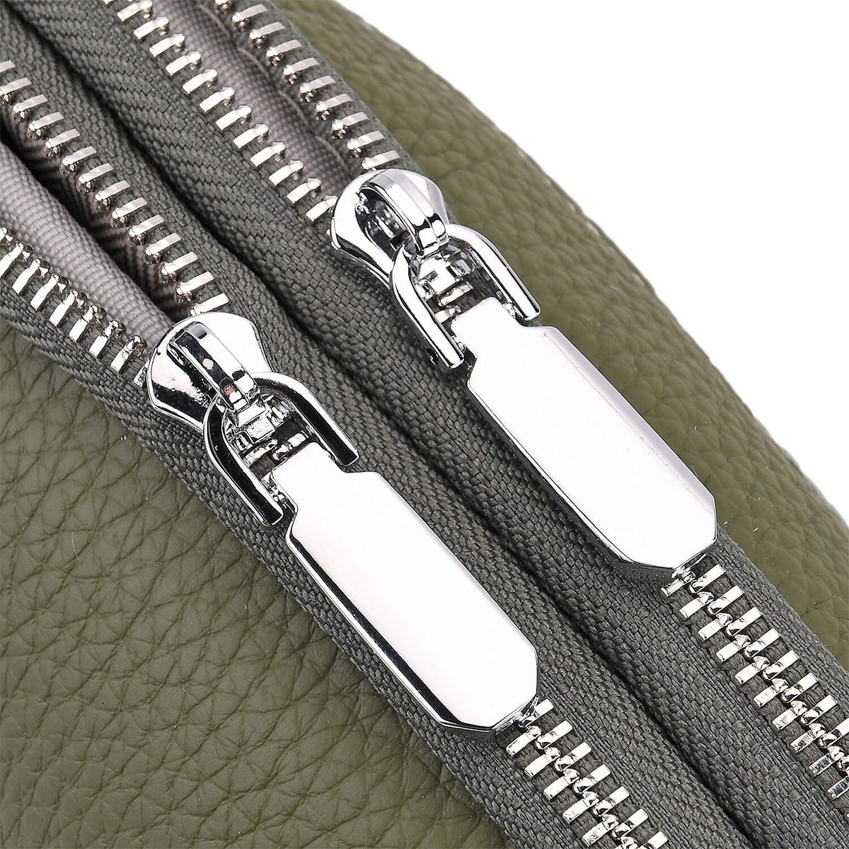 Genuine Leather Sling Crossbody Bag With Adjustable Shoulder Strap - Green 8071386 4
