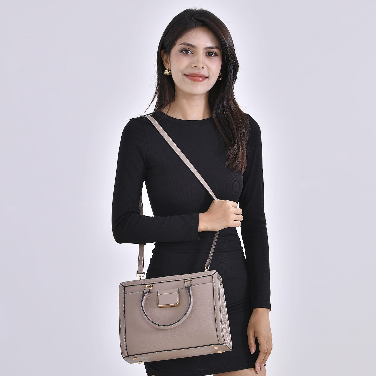 Genuine Leather Solid Crossbody Bag 7733683 1