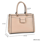 Designer Closeout - Genuine Leather Crossbody Bag With Handle Drop  (Size28x13x21 Cm) - Taupe