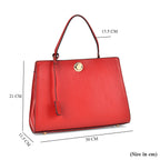 One Time Designer Closeout Deal - Genuine Leather Crossbody Bag - Red