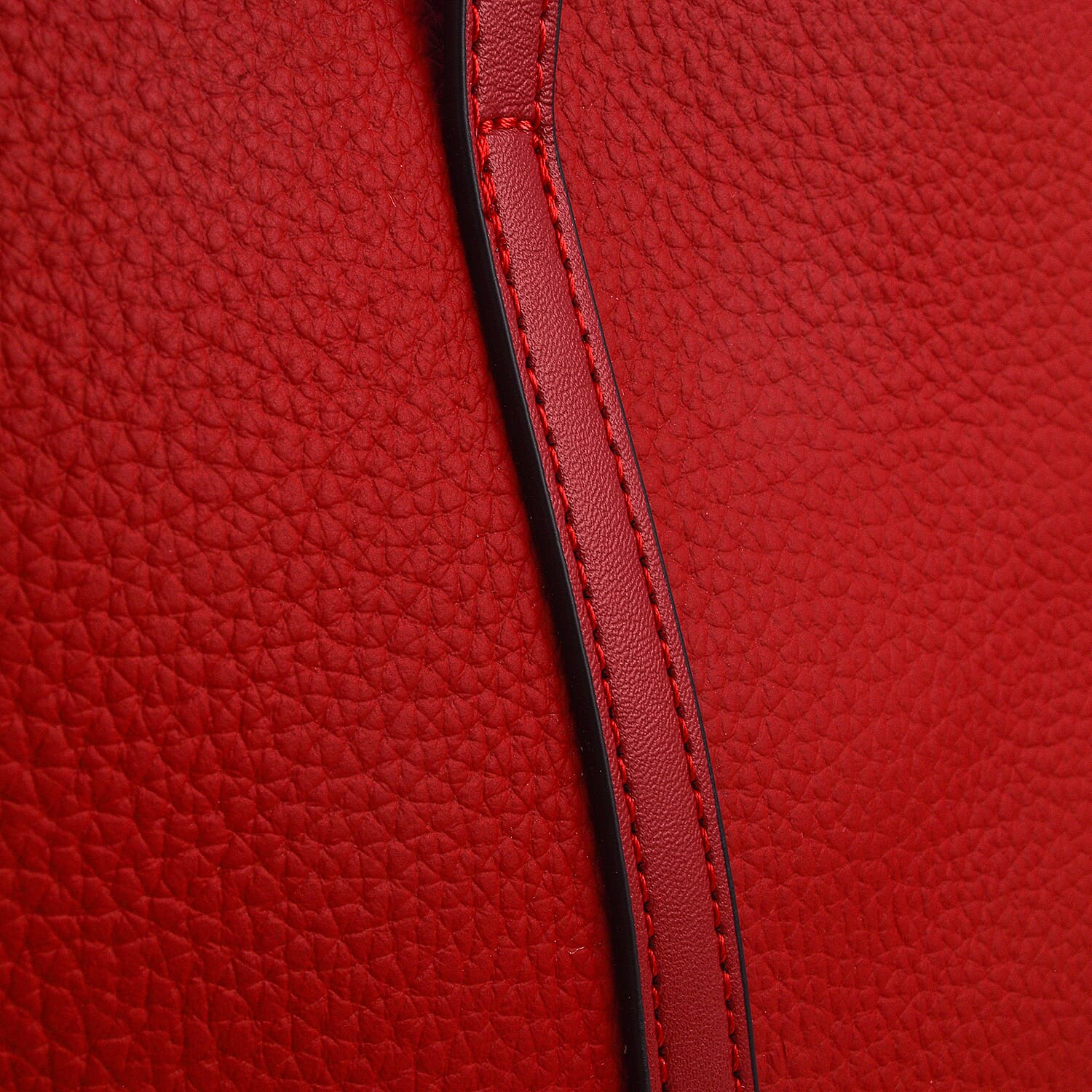 Rome Closeout Genuine Leather Solid Tote Bag - Red 7481556 5