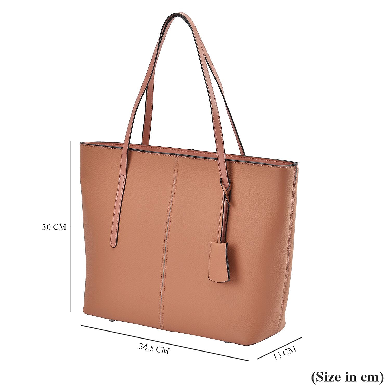 Rome Closeout Genuine Leather Solid Tote Bag - Red 7481556 6
